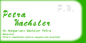 petra wachsler business card